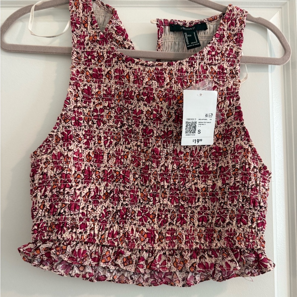 Forever 22 smocked crop top